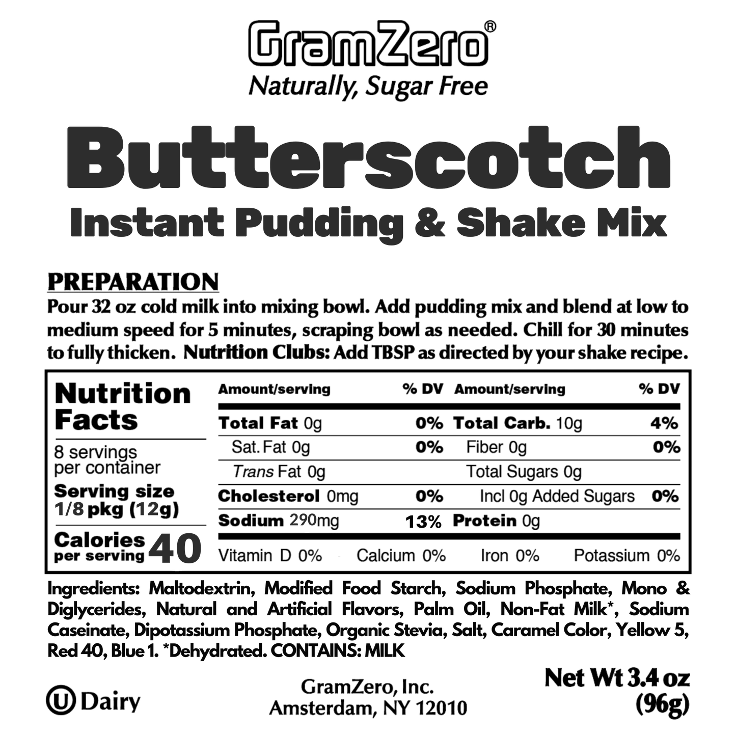 BUTTERSCOTCH Sugar Free Pudding Mix 🧡 Protein Shake Flavor