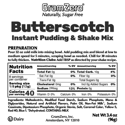 BUTTERSCOTCH Sugar Free Pudding Mix 🧡 Protein Shake Flavor