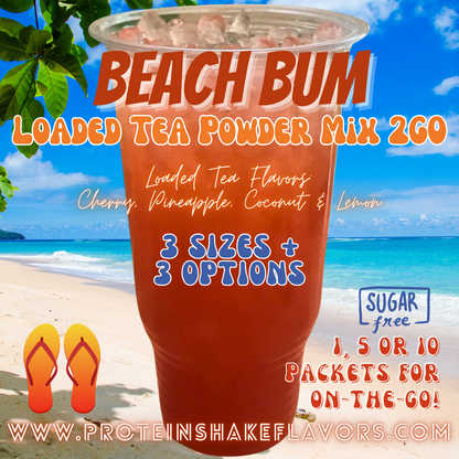 Loaded Tea Powder Mix Packets: Beach Bum 🏝️