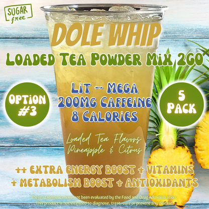 Loaded Tea Powder Mix Packets: Dole Whip 🍍