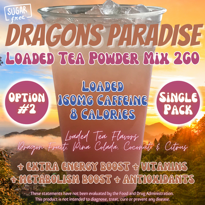 Loaded Tea Powder Mix Packets: Dragons Paradise 🐉