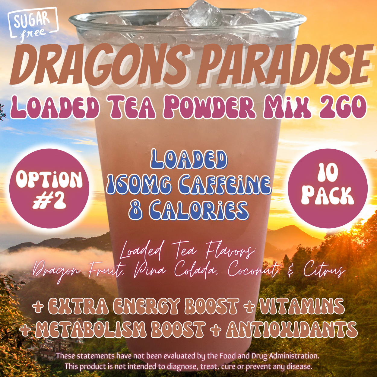 Loaded Tea Powder Mix Packets: Dragons Paradise 🐉