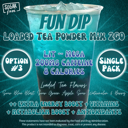 Loaded Tea Powder Mix Packets: Fun Dip 🍭