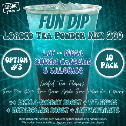 Loaded Tea Powder Mix Packets: Fun Dip 🍭