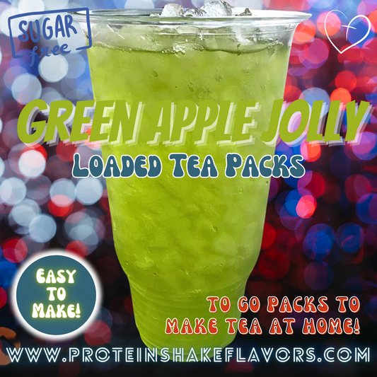 Loaded Tea Powder Mix Packets: Green Apple Jolly 🍏