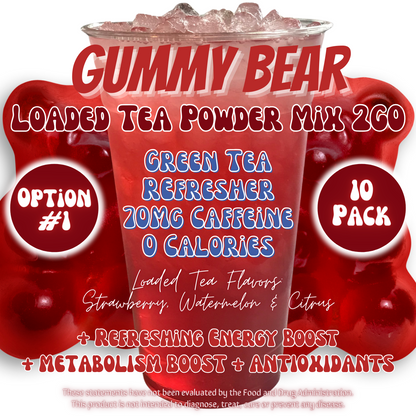 Loaded Tea Powder Mix Packets: Gummy Bear 🐻