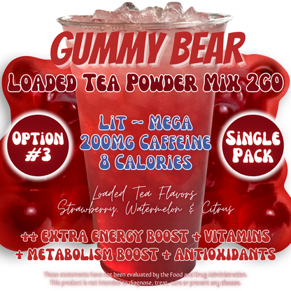 Loaded Tea Powder Mix Packets: Gummy Bear 🐻