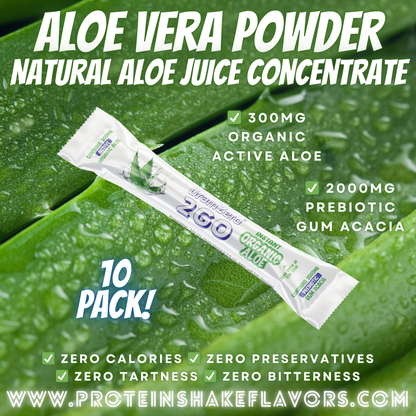 Organic Aloe Vera Powder 🌱 Natural Aloe Juice Concentrate 2GO Sticks