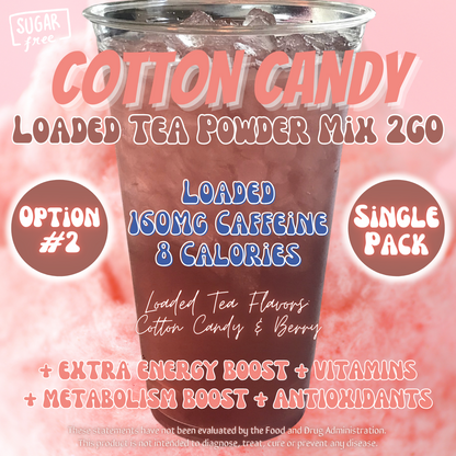 Loaded Tea Powder Mix Packets: Cotton Candy 🍭