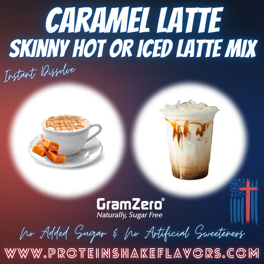 Skinny Latte Mix ☕ CARAMEL Flavored Latte Powder Hot or Iced