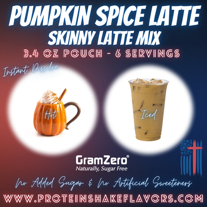 Skinny Latte Mix ☕ PUMPKIN SPICE Flavored Latte Powder Hot or Iced