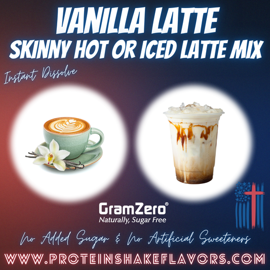 Skinny Latte Mix ☕ VANILLA Flavored Latte Powder Hot or Iced