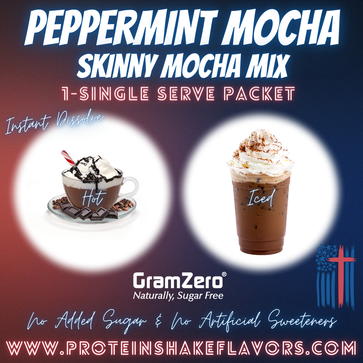 Skinny PEPPERMINT MOCHA Mix ☕ Instant Mocha Drink Hot or Iced