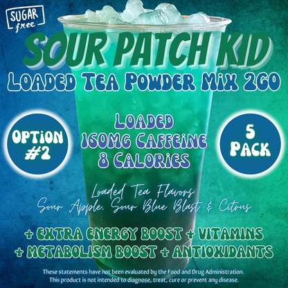 Loaded Tea Powder Mix Packets: Sour Patch Kid 😋