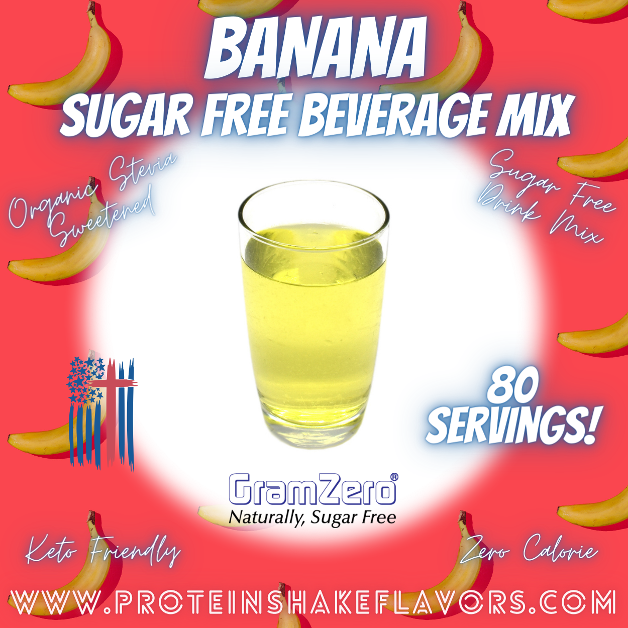 Sugar Free Drink Mix: BANANA 🍌 Zero Calorie Beverage