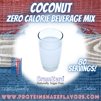 Sugar Free Drink Mix: COCONUT 🥥 Zero Calorie Beverage