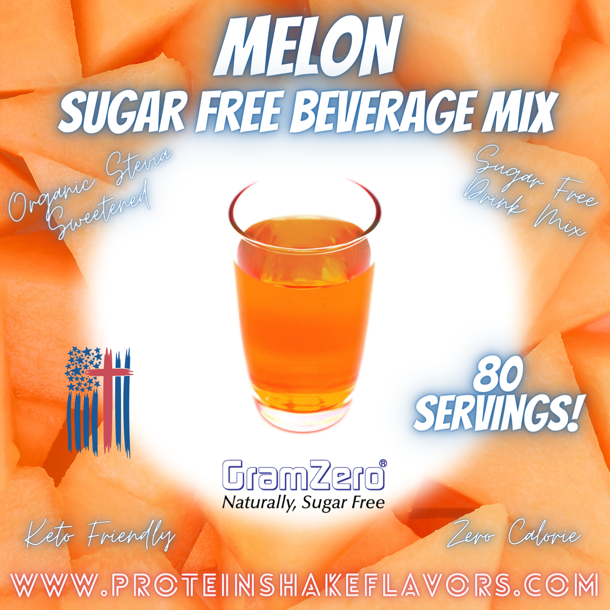 Sugar Free Drink Mix: MELON 🔶 Zero Calorie Beverage