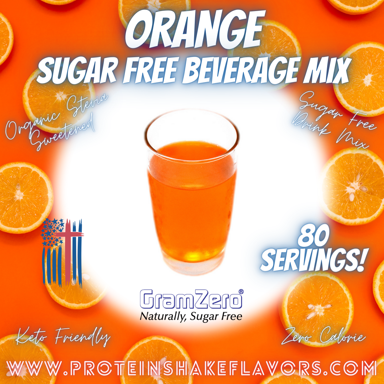 Sugar Free Drink Mix: ORANGE 🍊 Zero Calorie Beverage