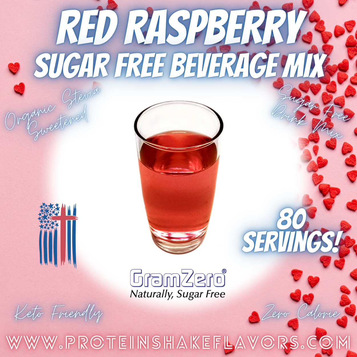 Sugar Free Drink Mix: RED RASPBERRY ❣️ Zero Calorie Beverage