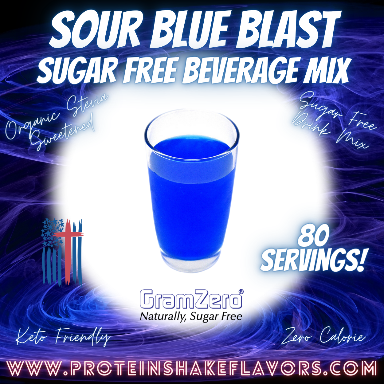 Sugar Free Drink Mix: SOUR BLUE BLAST 😜🚀 Zero Calorie Beverage