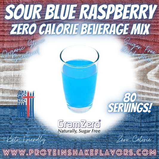 Sugar Free Drink Mix: SOUR BLUE RASPBERRY 💙 Zero Calorie Beverage