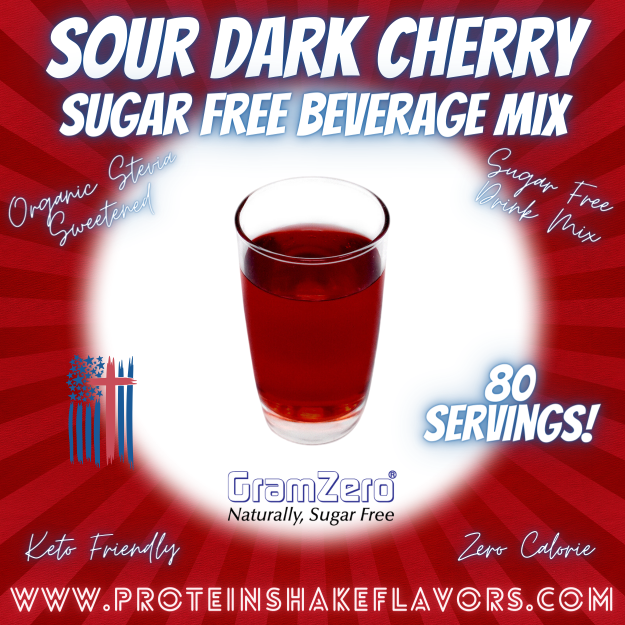 Sugar Free Drink Mix: SOUR DARK CHERRY 😜🍒 Zero Calorie Beverage