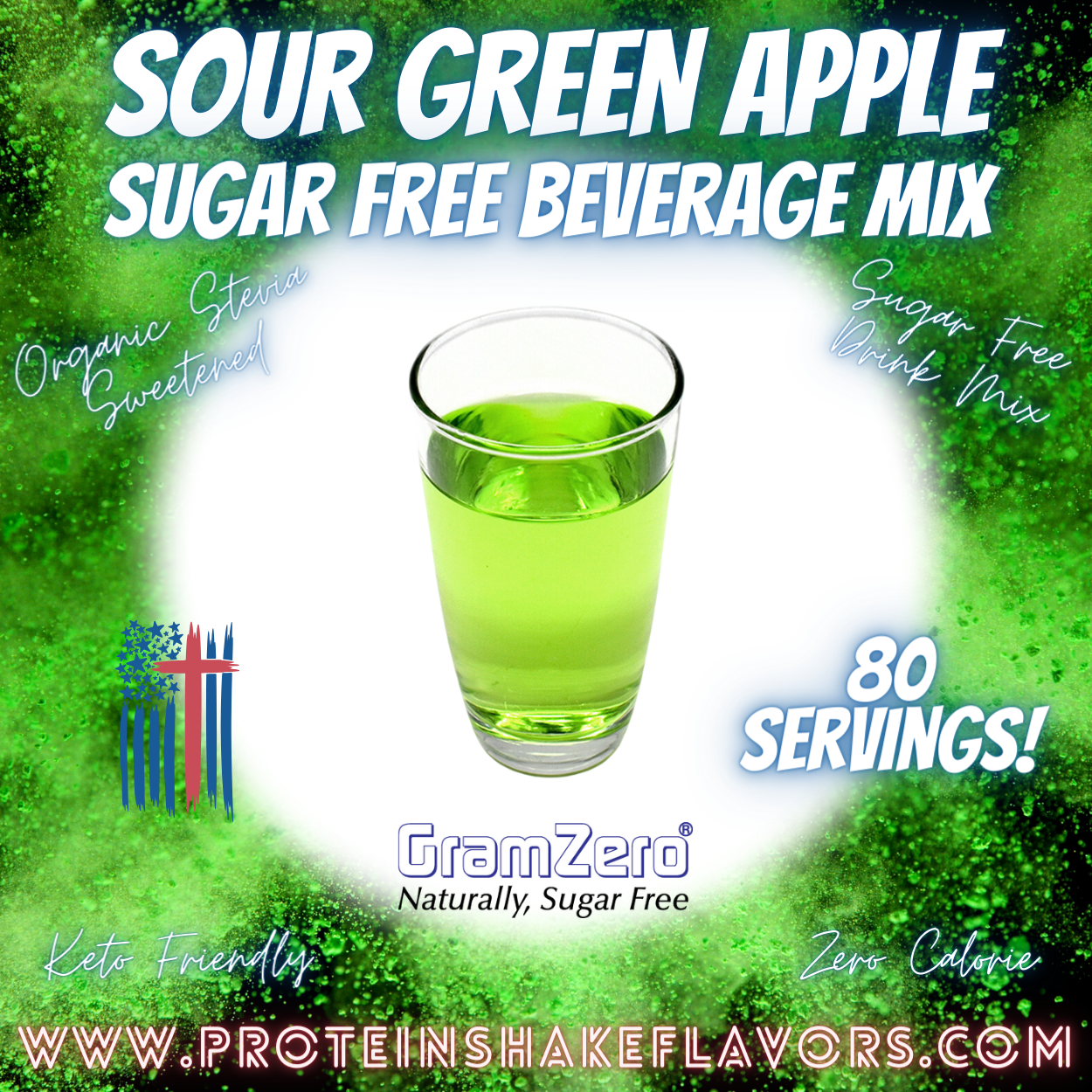 Sugar Free Drink Mix: SOUR GREEN APPLE 😜🍏 Zero Calorie Beverage