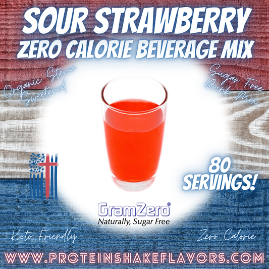 Sugar Free Drink Mix: SOUR STRAWBERRY 😜🍓 Zero Calorie Beverage