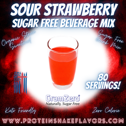 Sugar Free Drink Mix: SOUR STRAWBERRY 😜🍓 Zero Calorie Beverage