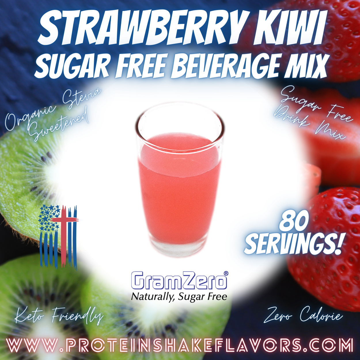 Sugar Free Drink Mix: STRAWBERRY KIWI 🍓🥝 Zero Calorie Beverage