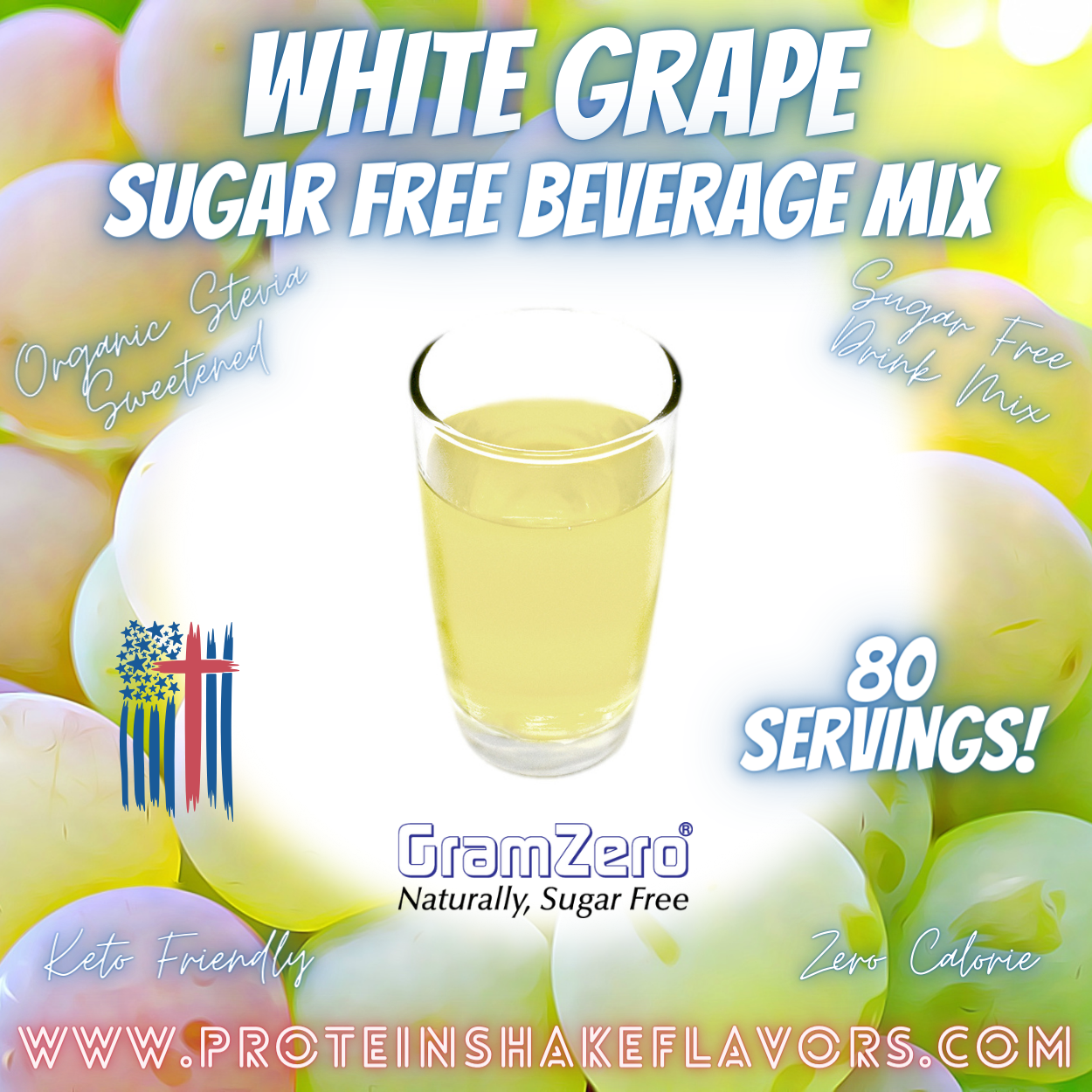 Sugar Free Drink Mix: WHITE GRAPE 🤍 Zero Calorie Beverage