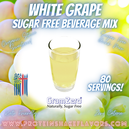 Sugar Free Drink Mix: WHITE GRAPE 🤍 Zero Calorie Beverage