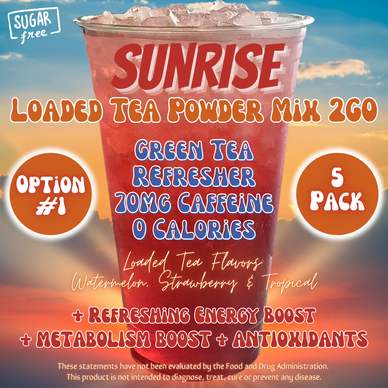 Loaded Tea Powder Mix Packets: Sunrise ☀️