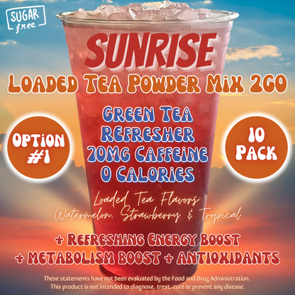 Loaded Tea Powder Mix Packets: Sunrise ☀️