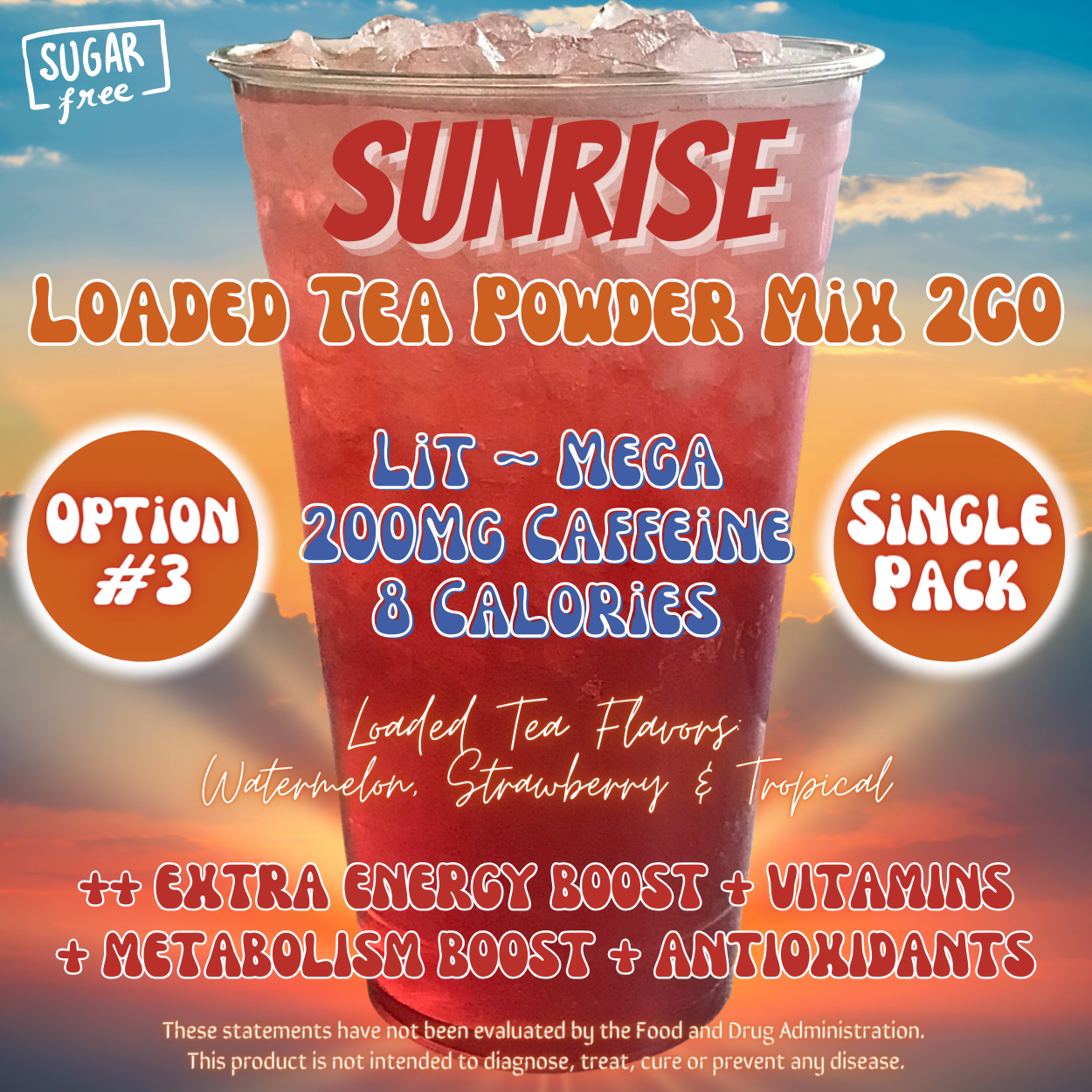 Loaded Tea Powder Mix Packets: Sunrise ☀️