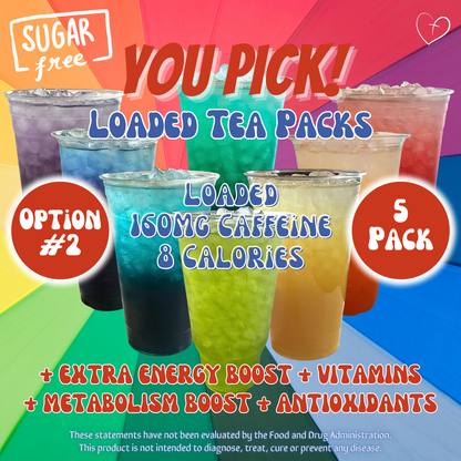 Loaded Tea Powder Mix Packets: Variety Pack YOU PICK 🥳